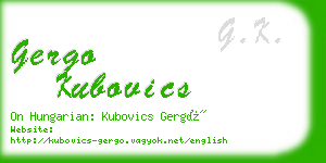 gergo kubovics business card